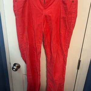 J. Crew Women's Vibrant Red Straight Leg Pants